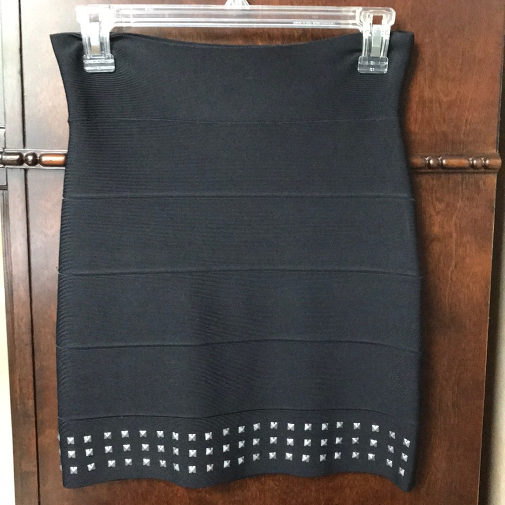 The perfect black studded skirt